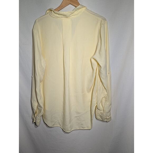 Velvet Heart Los Angeles womens Sirena Button Up Top Sz L Butter Yellow Hi Low - Picture 4 of 6